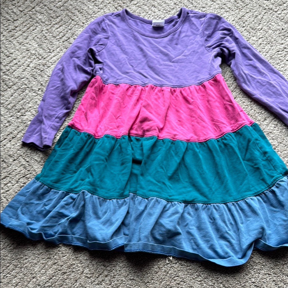 Colorful Kids Dress with Long Sleeves